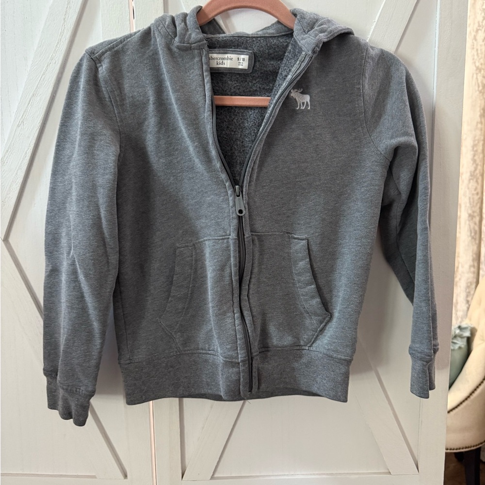 Abercrombie Kids Charcoal Zip-Up Hoodie - Boys